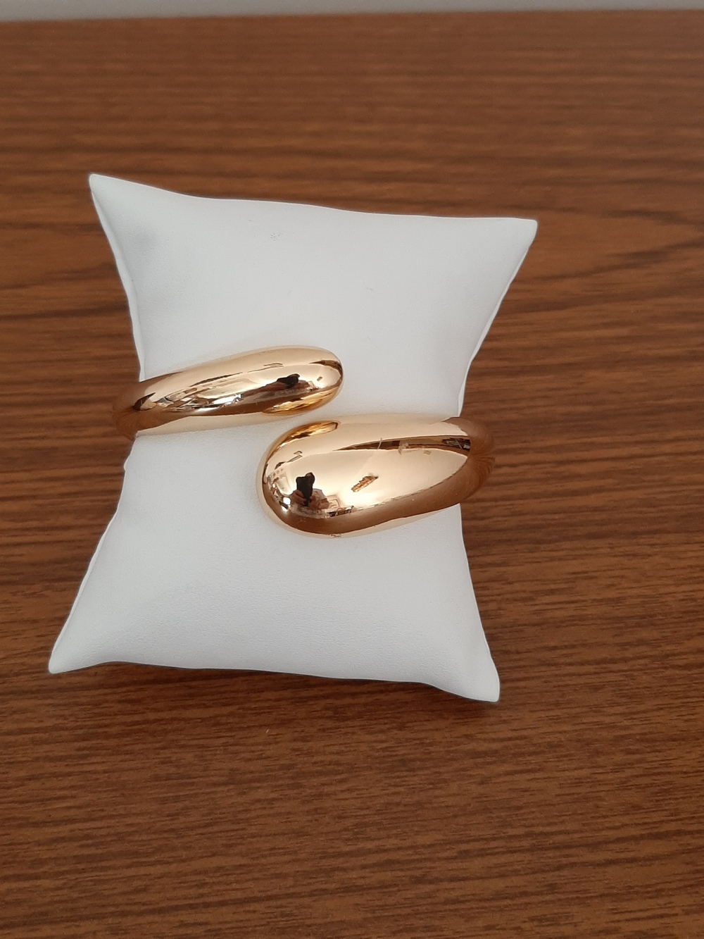 Gold Sculpted Dome Cuff Bracelet - Women Jewelry
